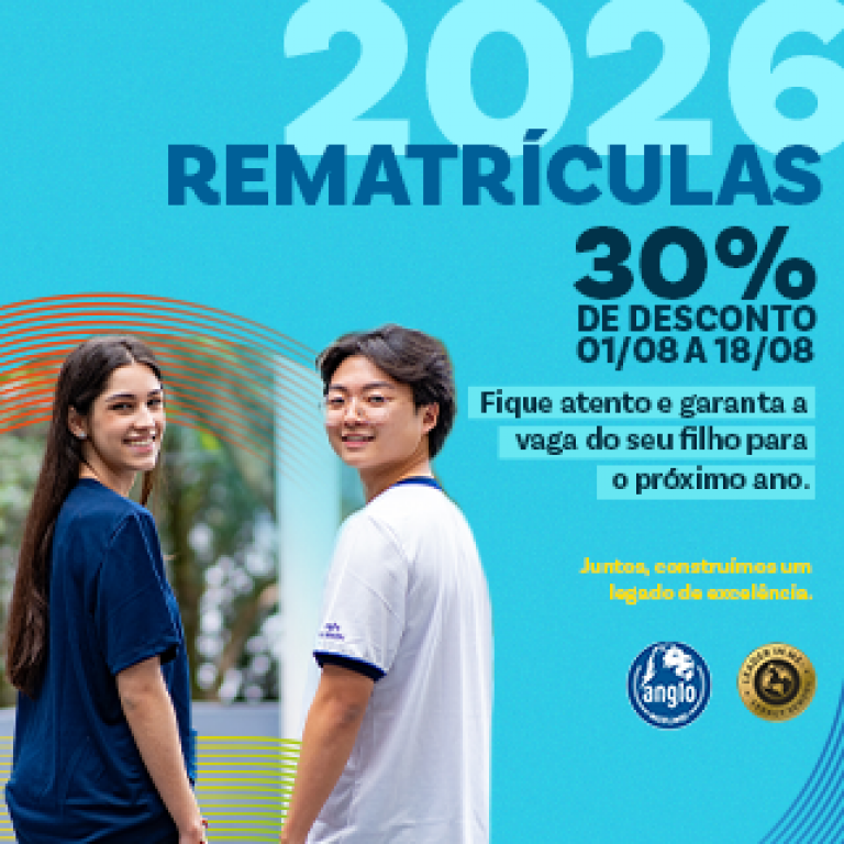 Rematrícula 2026 - 30% desconto